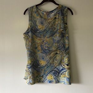 Roz & Ali Pretty Sleeveless Tank Blouse Large